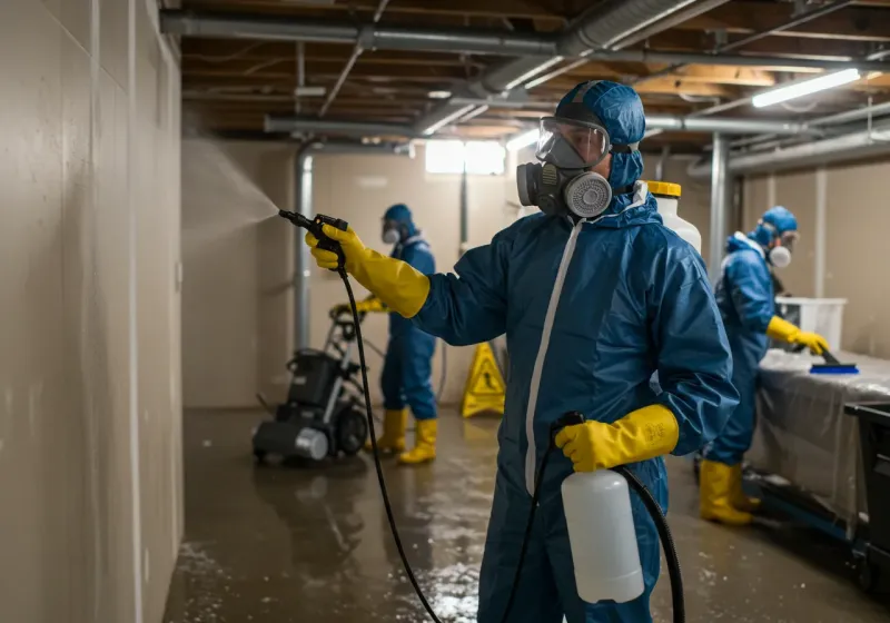 Basement Sanitization and Antimicrobial Treatment process in Wayne County, NC